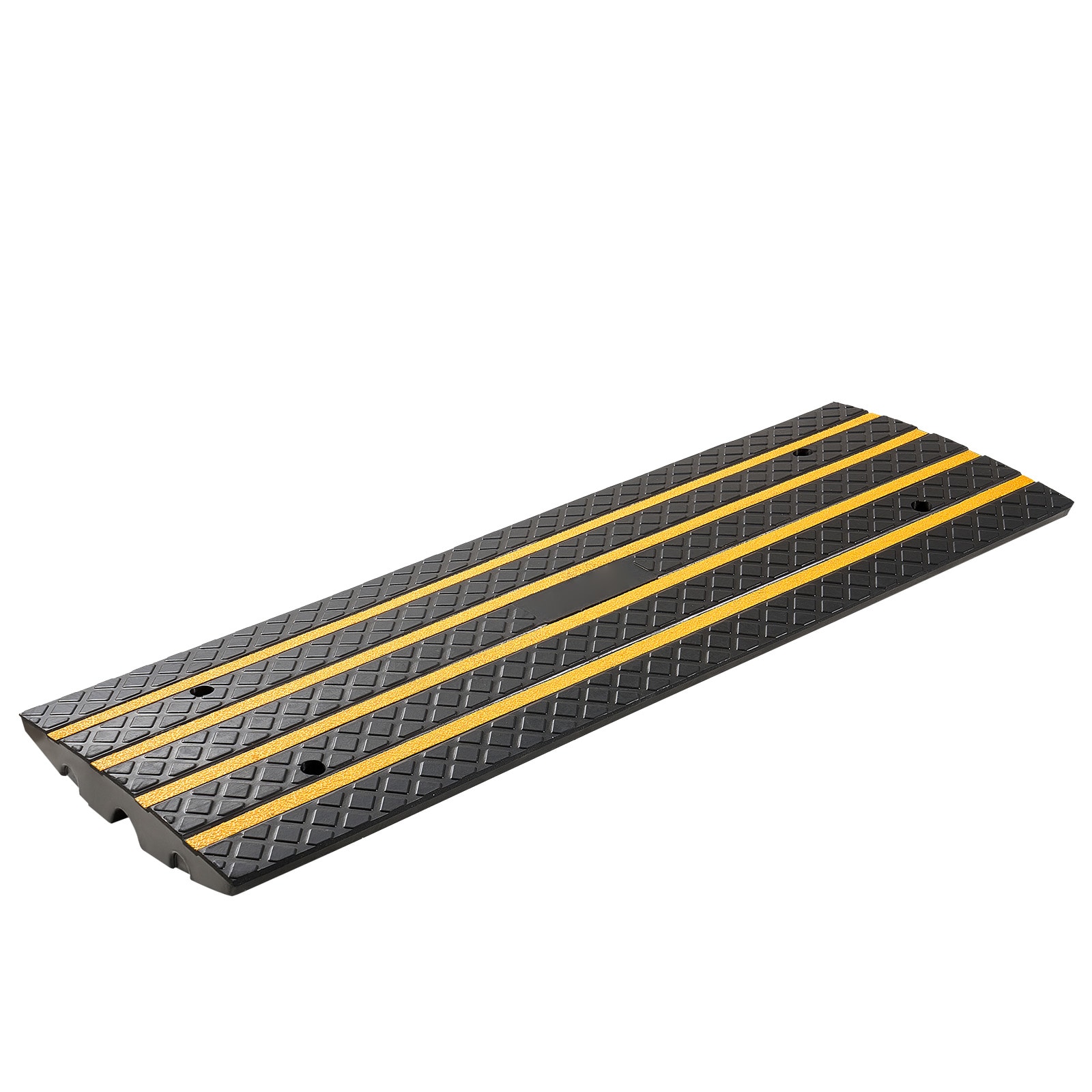 Rubber Driveway Curb Ramp With Reflective Strips For Vehicles_voghion.com